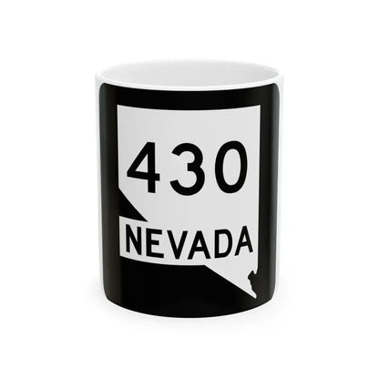 Nevada 430 (Nevada) (Road Sign) White Coffee Mug 11oz - Go Mug Yourself