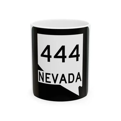 Nevada 444 (Nevada) (Road Sign) White Coffee Mug 11oz - Go Mug Yourself
