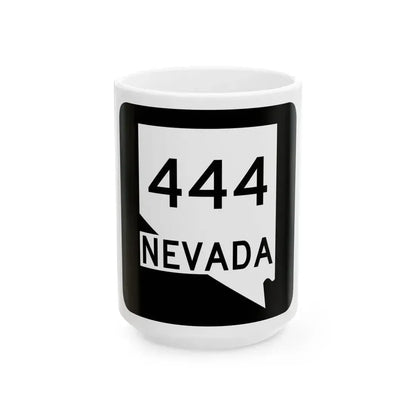 Nevada 444 (Nevada) (Road Sign) White Coffee Mug 15oz - Go Mug Yourself