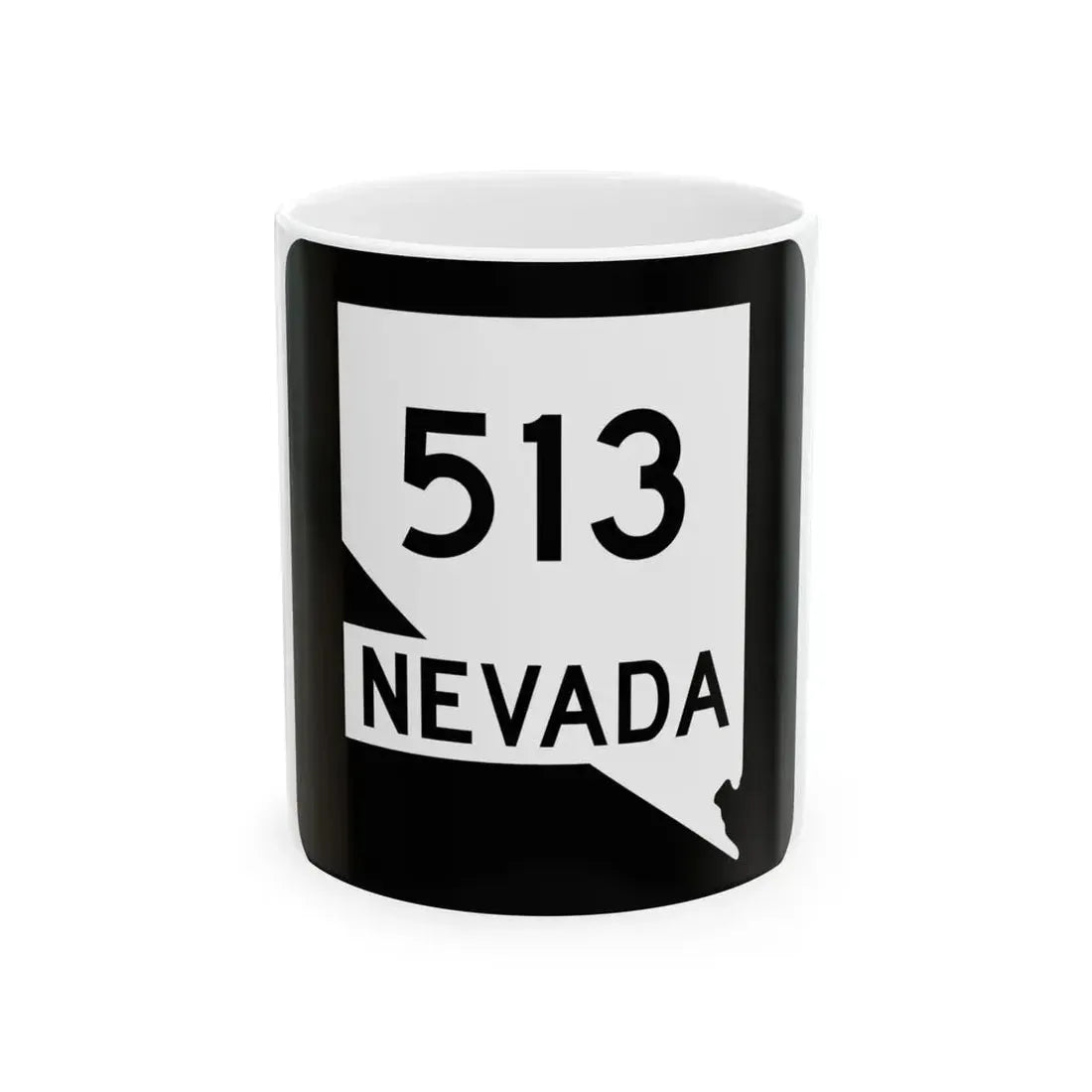 Nevada 513 (Nevada) (Road Sign) White Coffee Mug 11oz - Go Mug Yourself