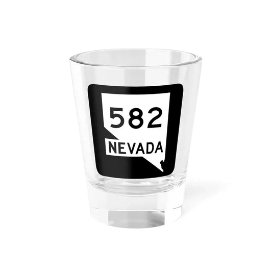 Nevada 582 (Nevada) (Road Sign) Shot Glass 1.5oz 1.5oz - Go Mug Yourself