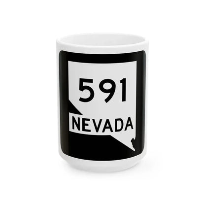 Nevada 591 (Nevada) (Road Sign) White Coffee Mug 15oz - Go Mug Yourself