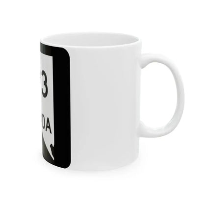 Nevada 593 (Nevada) (Road Sign) White Coffee Mug - Go Mug Yourself