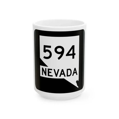 Nevada 594 (Nevada) (Road Sign) White Coffee Mug 15oz - Go Mug Yourself