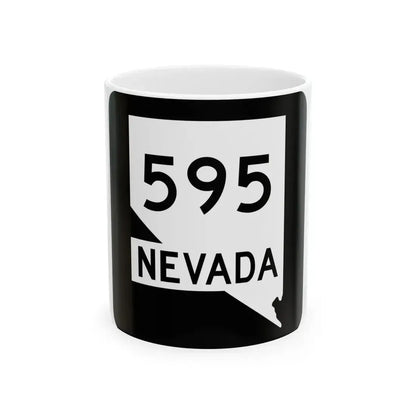 Nevada 595 (Nevada) (Road Sign) White Coffee Mug 11oz - Go Mug Yourself