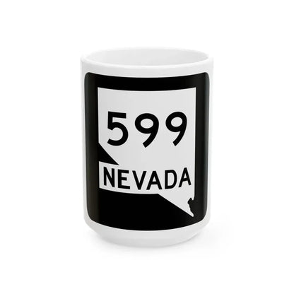 Nevada 599 (Nevada) (Road Sign) White Coffee Mug 15oz - Go Mug Yourself