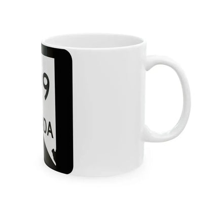Nevada 599 (Nevada) (Road Sign) White Coffee Mug - Go Mug Yourself