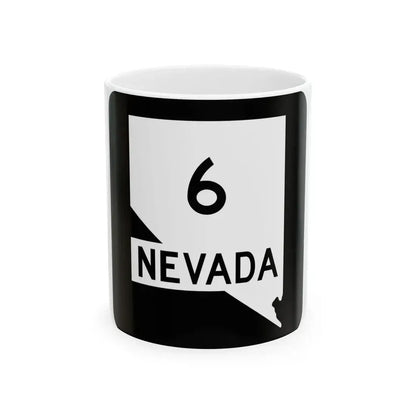 Nevada 6 (Nevada) (Road Sign) White Coffee Mug 11oz - Go Mug Yourself