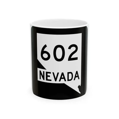 Nevada 602 (Nevada) (Road Sign) White Coffee Mug 11oz - Go Mug Yourself