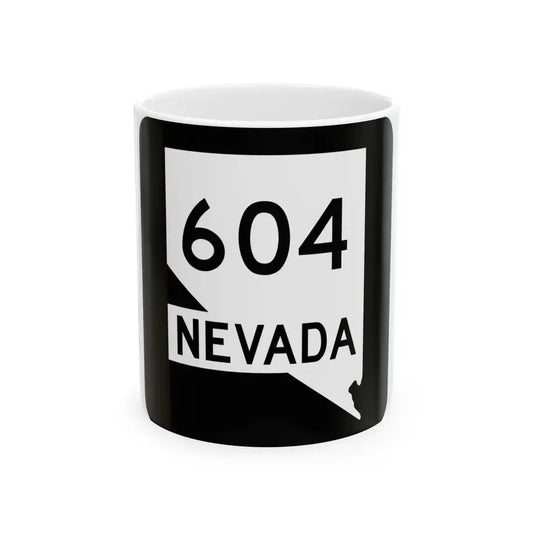 Nevada 604 (Nevada) (Road Sign) White Coffee Mug 11oz - Go Mug Yourself