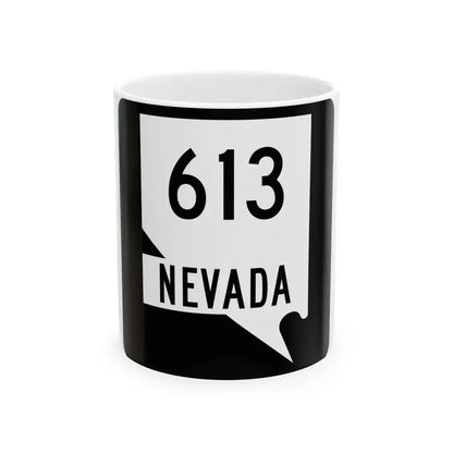 Nevada 613 (Nevada) (Road Sign) White Coffee Mug 11oz - Go Mug Yourself