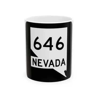 Nevada 646 (Nevada) (Road Sign) White Coffee Mug 11oz - Go Mug Yourself