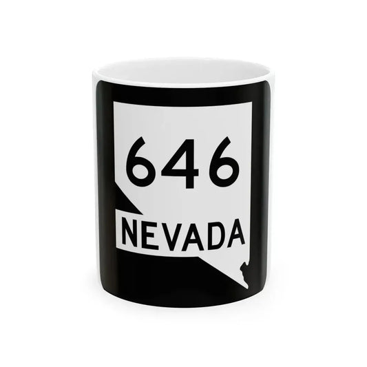 Nevada 646 (Nevada) (Road Sign) White Coffee Mug 11oz - Go Mug Yourself