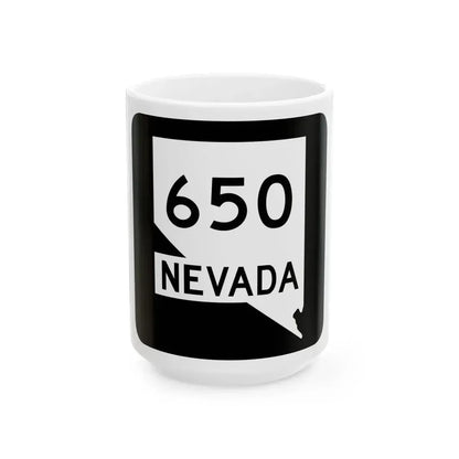 Nevada 650 (Nevada) (Road Sign) White Coffee Mug 15oz - Go Mug Yourself