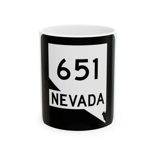 Nevada 651 (Nevada) (Road Sign) White Coffee Mug 11oz - Go Mug Yourself