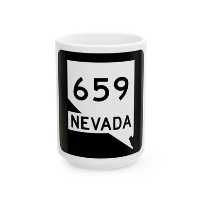 Nevada 659 (Nevada) (Road Sign) White Coffee Mug 15oz - Go Mug Yourself