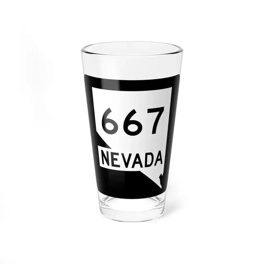 Nevada 667 (Nevada) (Road Sign) Pint Glass 16oz 16oz - Go Mug Yourself