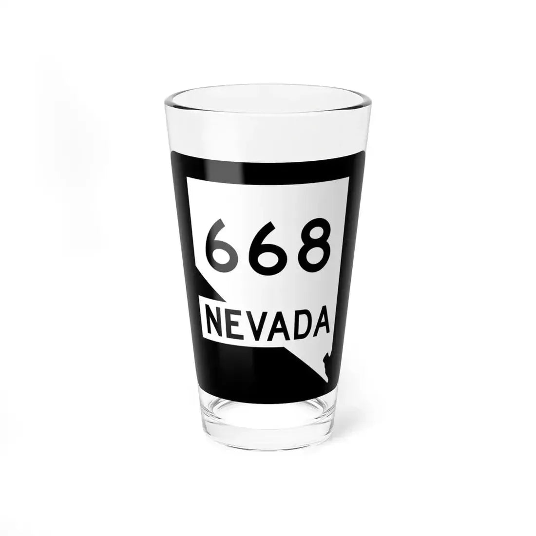 Nevada 668 (Nevada) (Road Sign) Pint Glass 16oz 16oz - Go Mug Yourself