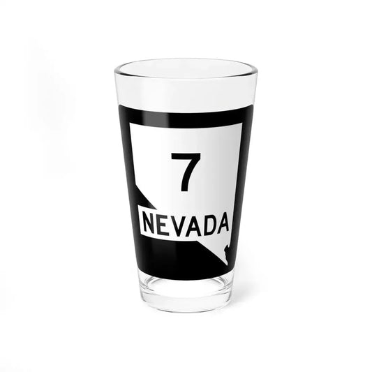 Nevada 7 (Nevada) (Road Sign) Pint Glass 16oz 16oz - Go Mug Yourself