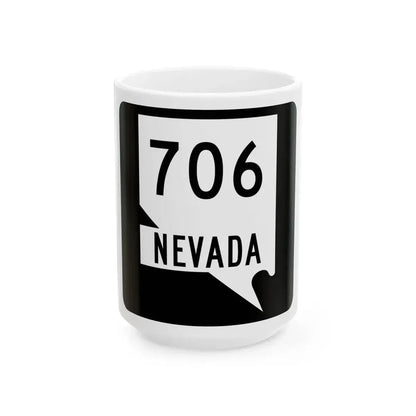Nevada 706 (Nevada) (Road Sign) White Coffee Mug 15oz - Go Mug Yourself