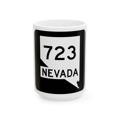 Nevada 723 (Nevada) (Road Sign) White Coffee Mug 15oz - Go Mug Yourself
