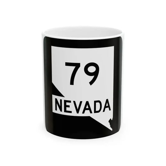 Nevada 79 (Nevada) (Road Sign) White Coffee Mug 11oz - Go Mug Yourself