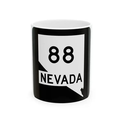 Nevada 88 (Nevada) (Road Sign) White Coffee Mug 11oz - Go Mug Yourself