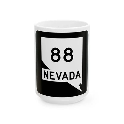 Nevada 88 (Nevada) (Road Sign) White Coffee Mug 15oz - Go Mug Yourself