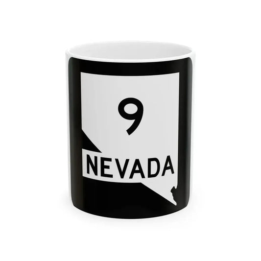 Nevada 9 (Nevada) (Road Sign) White Coffee Mug 11oz - Go Mug Yourself