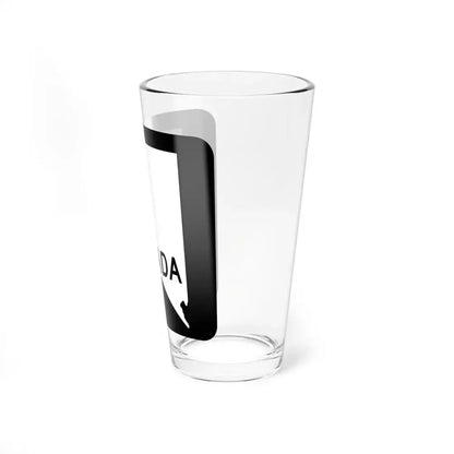 Nevada blank (Nevada) (Road Sign) Pint Glss 16oz - Go Mug Yourself