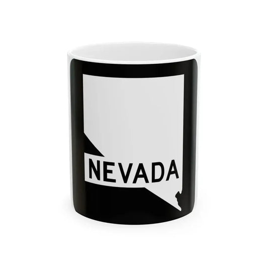 Nevada blank (Nevada) (Road Sign) White Coffee Mug 11oz - Go Mug Yourself