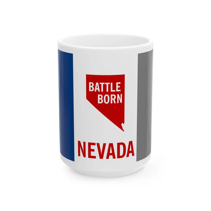 Nevada Flag Proposed 1953 (United States) White Coffee Mug 15oz - Go Mug Yourself