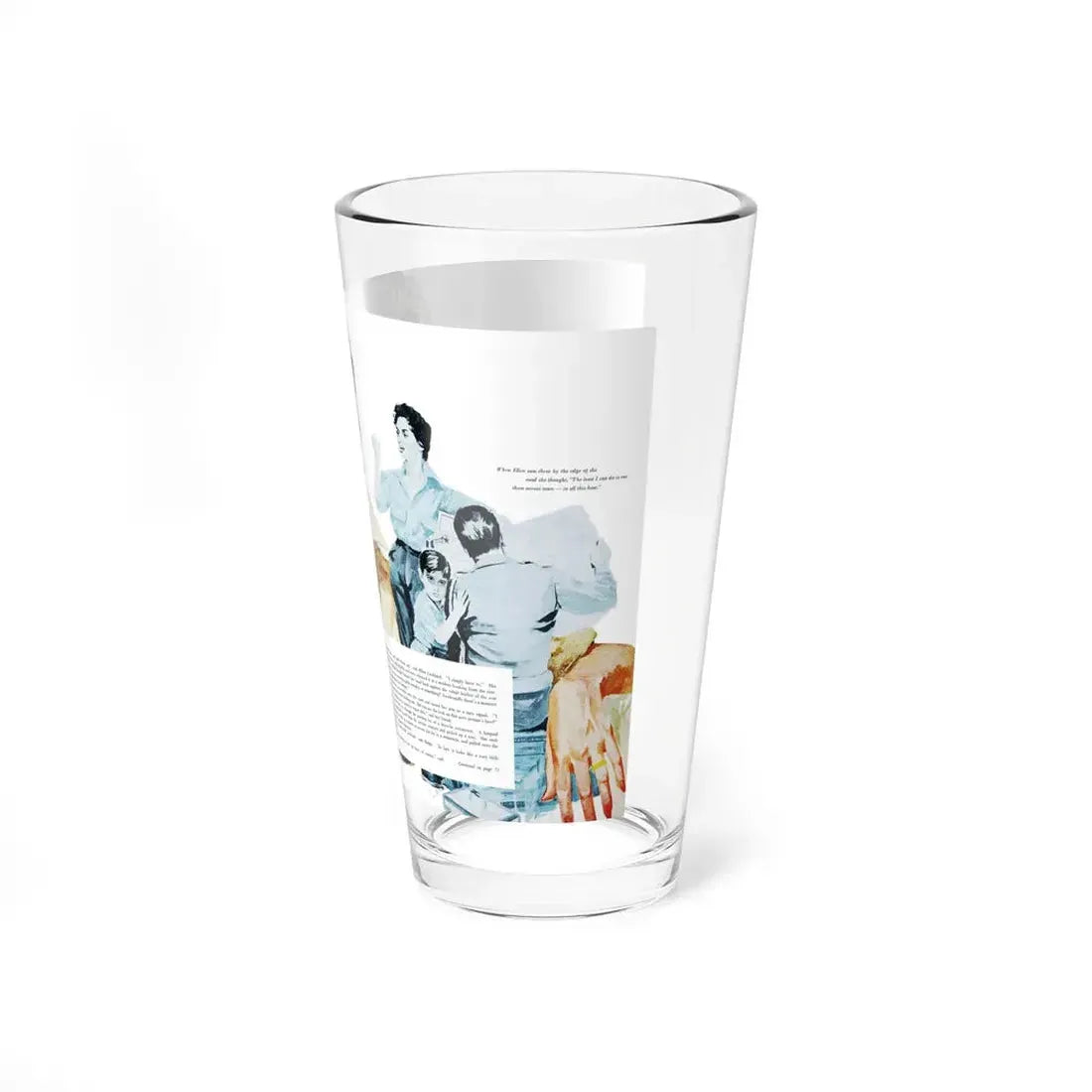 Never Pick Up Strangers, Chatelaine, October 1954 (Magazine Illustration) Pint Glass 16oz - Go Mug Yourself