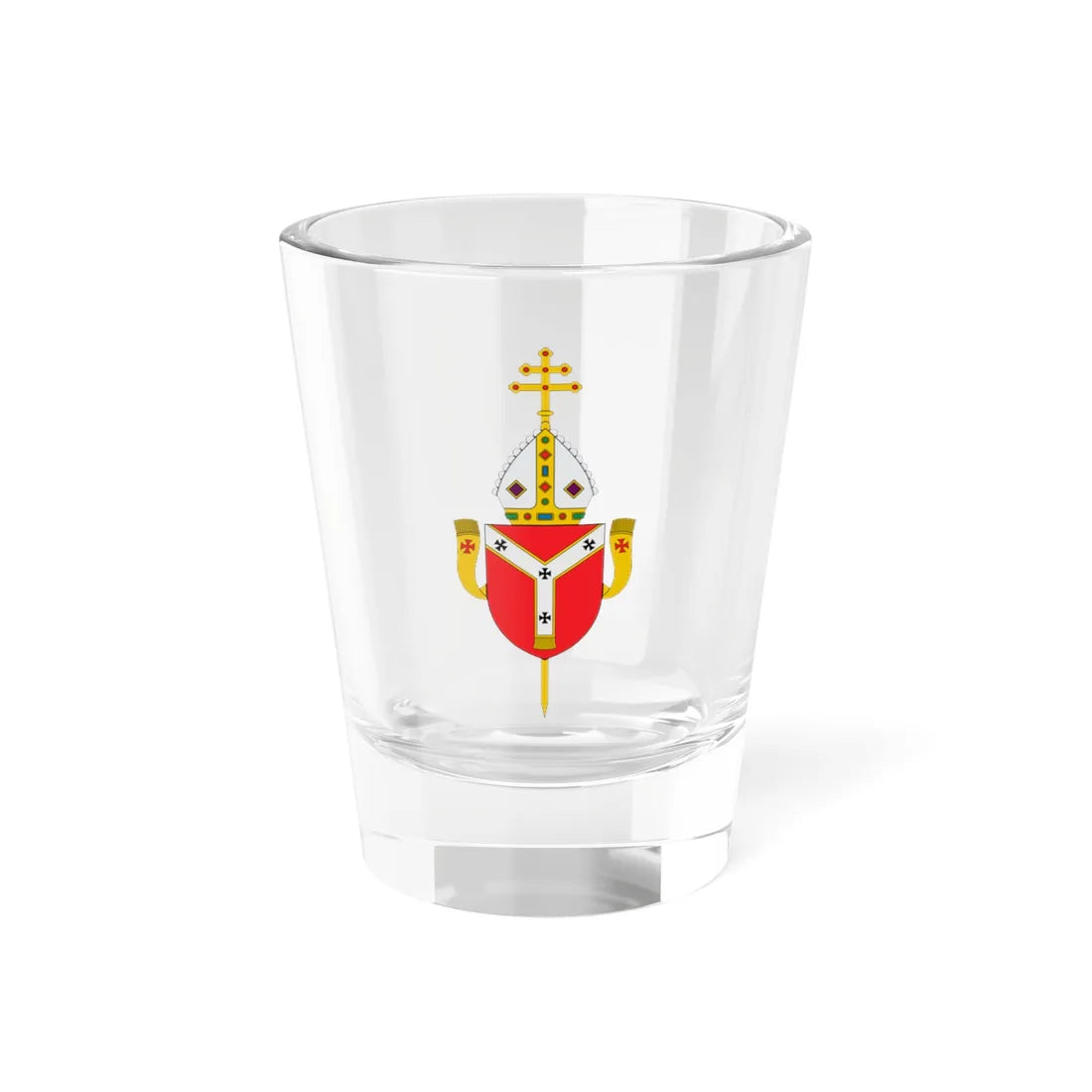 New Coat of arms of the Archdiocese of Westminster (England) (Coat of Arms) Shot Glass 1.5oz 1.5oz - Go Mug Yourself