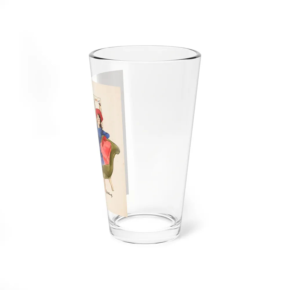 New Dress, 1939 (Magazine Illustration) Pint Glass 16oz-Go Mug Yourself