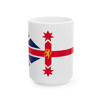 New England Australia Flag Ian Johnston Proposal (Australia) White Coffee Mug 15oz - Go Mug Yourself
