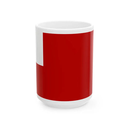 New England blank flag (United States) White Coffee Mug 15oz - Go Mug Yourself