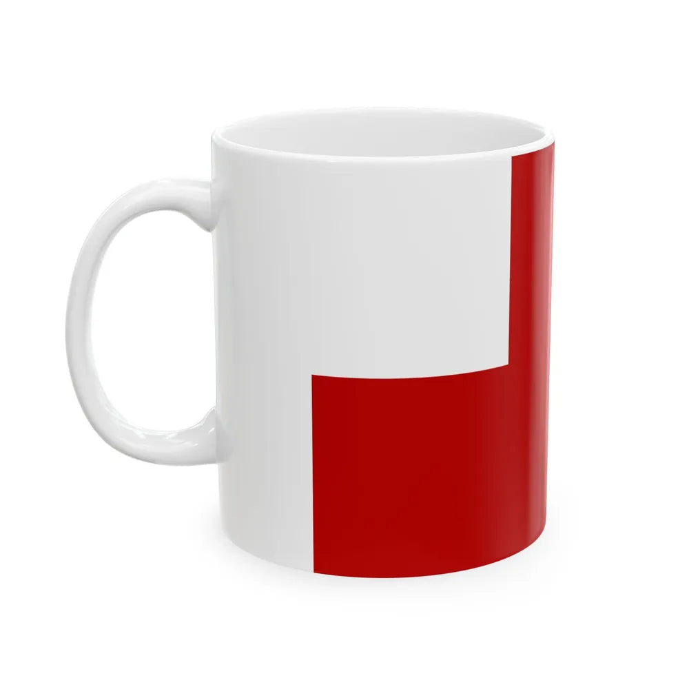 New England blank flag (United States) White Coffee Mug - Go Mug Yourself