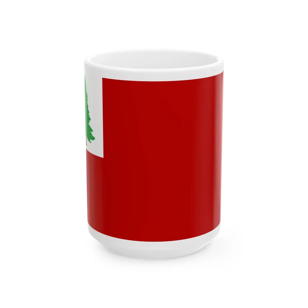 New England pine flag (United States) White Coffee Mug 15oz - Go Mug Yourself