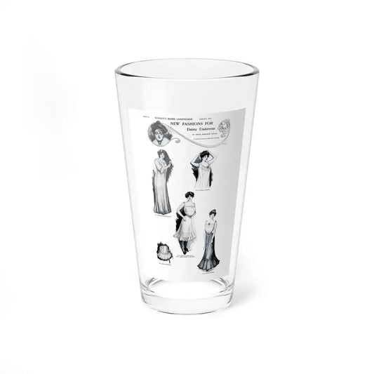 New Fashions for Dainty Underwear, Woman's Home Companion, January 1903 (Magazine Illustration) Pint Glass 16oz 16oz - Go Mug Yourself
