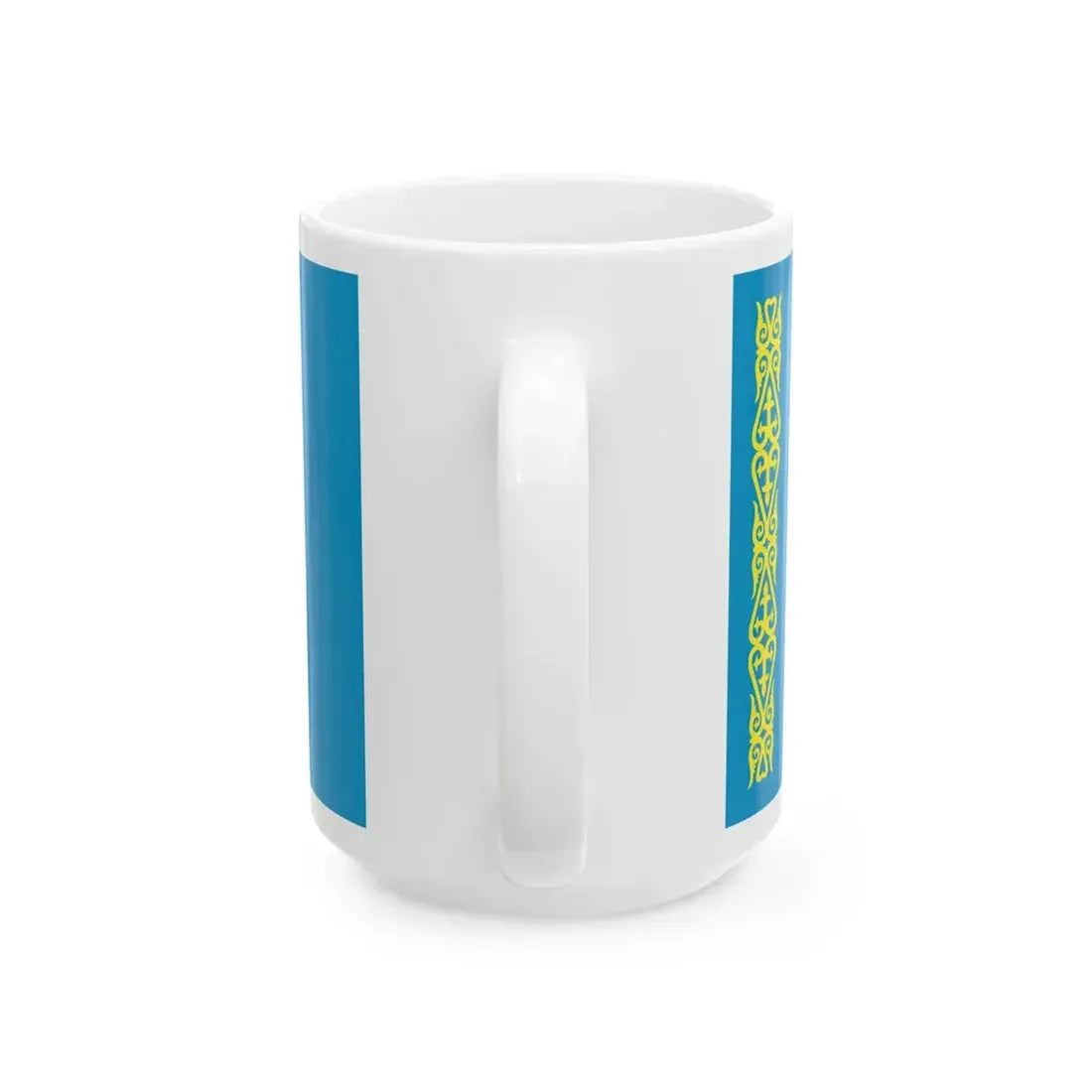 New Flag of Kazakhstan (Kazakhstan) White Coffee Mug - Go Mug Yourself