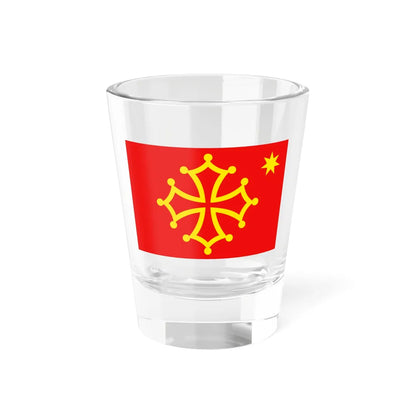 New Flag of Occitania with star (France) Shot Glass 1.5oz 1.5oz - Go Mug Yourself