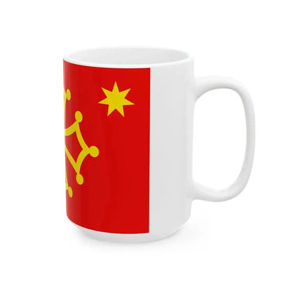 New Flag of Occitania with star (France) White Coffee Mug - Go Mug Yourself