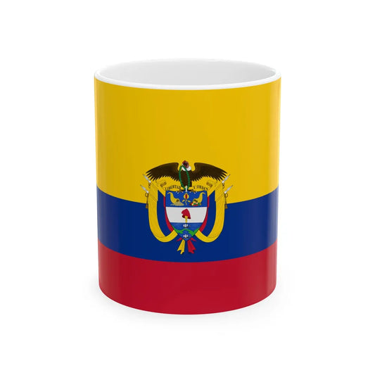New-Flag-of-the-President-of-Colombia (Colombia) White Coffee Mug 11oz - Go Mug Yourself