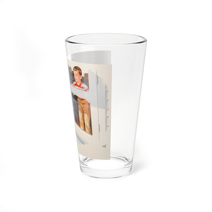 New Friend, Dick and Jane illustration (Magazine Illustration) Pint Glass 16oz-Go Mug Yourself