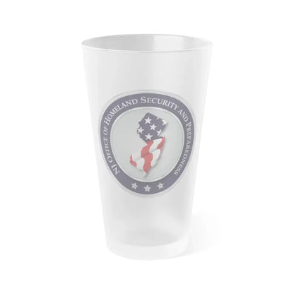 New Jersey Office of Homeland Security and Preparedness - Frosted Pint Glass 16oz - Go Mug Yourself