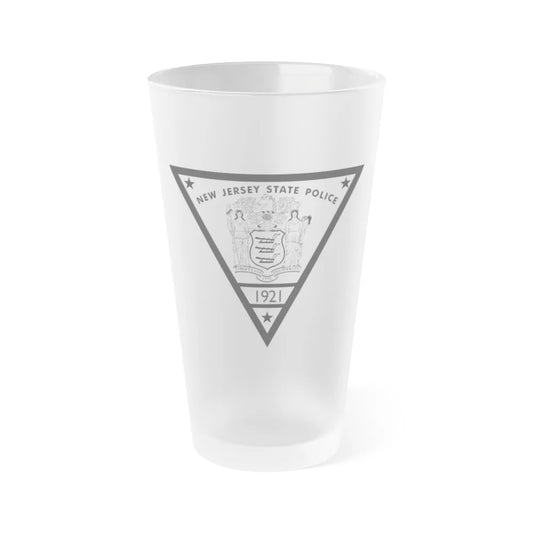 New Jersey State Police - Frosted Pint Glass 16oz-16oz-Frosted-Go Mug Yourself