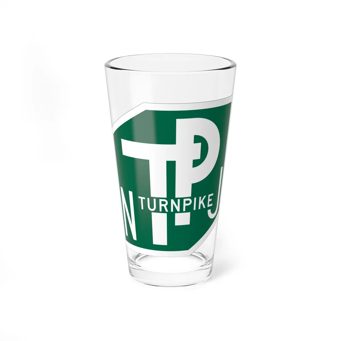 New Jersey Turnpike Shield (New Jersey) (Road Sign) Pint Glass 16oz 16oz - Go Mug Yourself