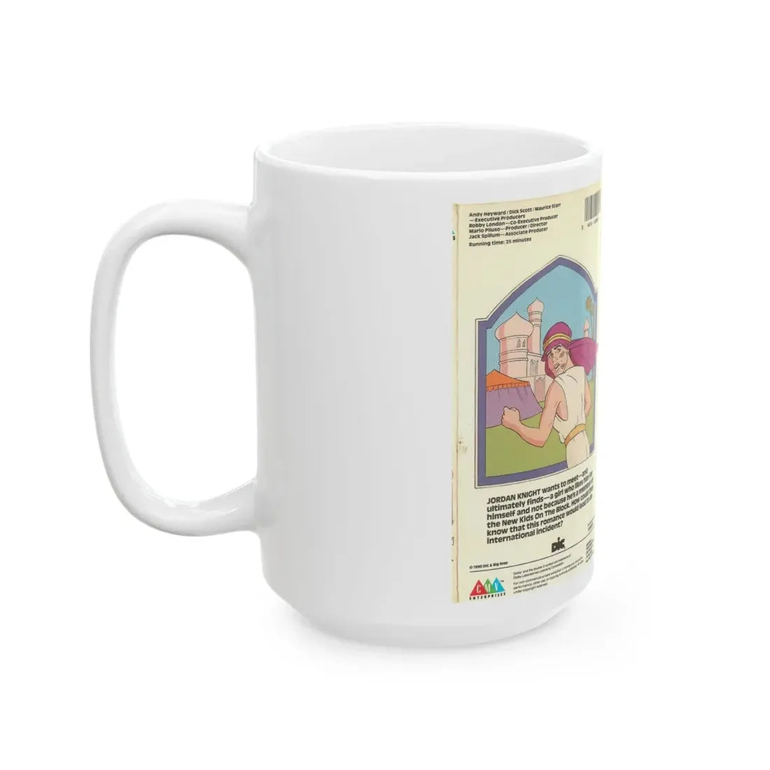 NEW KIDS ON THE BLOCK CARTOON SHEIK OF MY DREAMS (VHS COVER) - White Coffee Mug - Go Mug Yourself