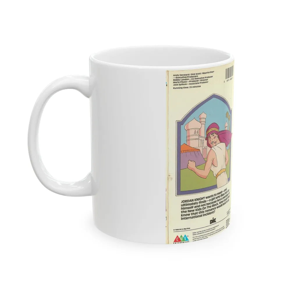 NEW KIDS ON THE BLOCK CARTOON SHEIK OF MY DREAMS (VHS COVER) - White Coffee Mug-Go Mug Yourself